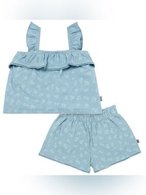 NWT Modern Moments by Gerber 2-Piece Toddler Girls Teal Floral Outfit Set